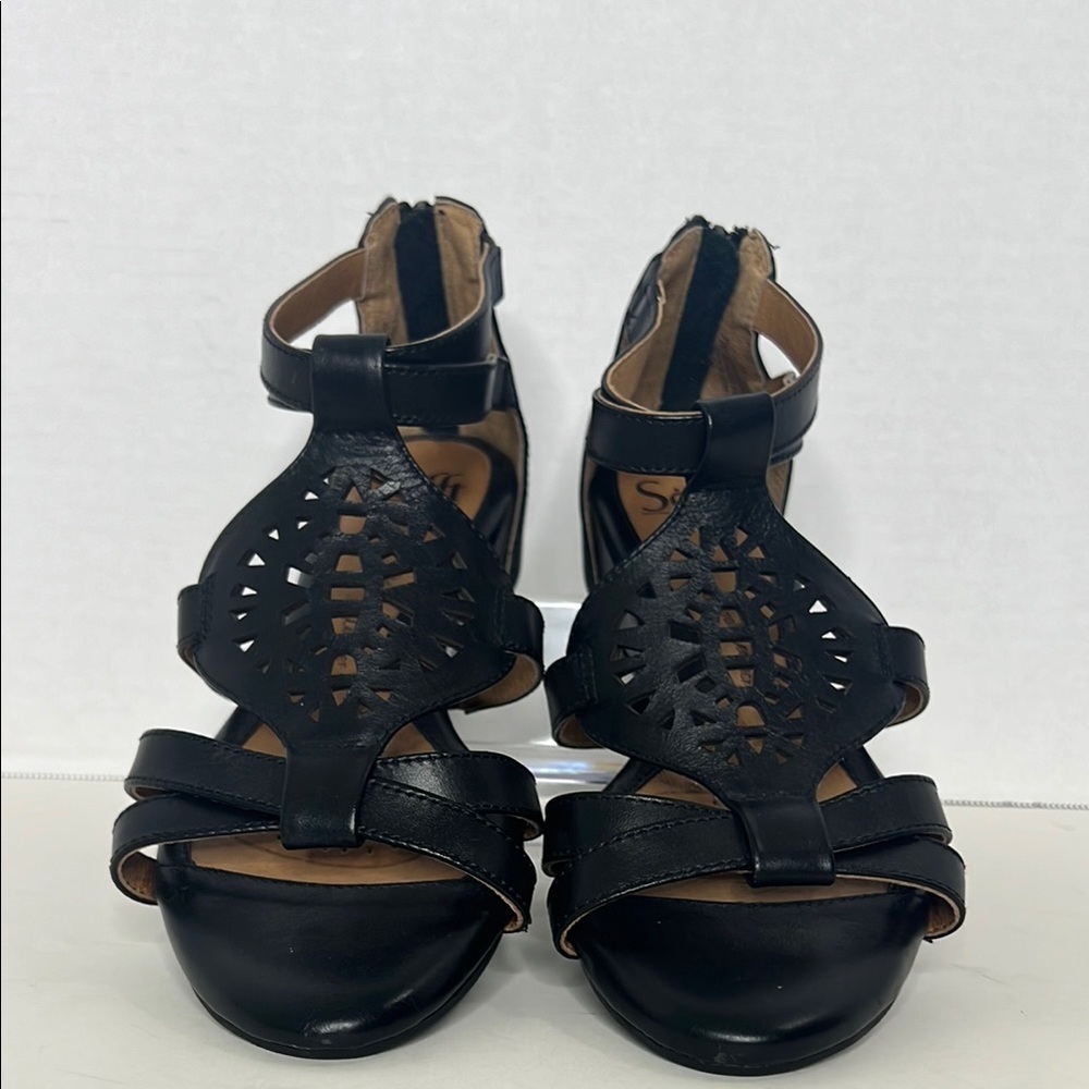 Sofft Breeze Sandals Leather Strappy Comfort Heel 7W